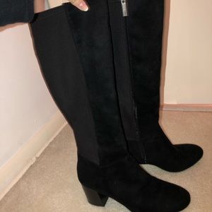 Black knee high boots